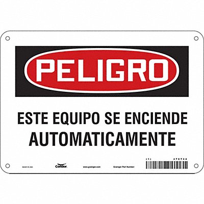 Safety Sign 7 in x 10 in Polyethylene