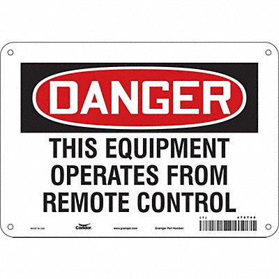 Safety Sign 7 in x 10 in Aluminum