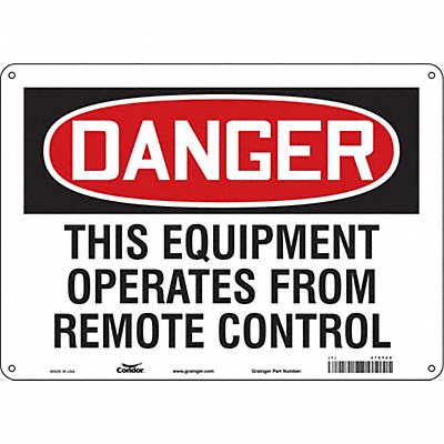 Safety Sign 10 in x 14 in Aluminum