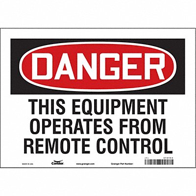 Safety Sign 10 inx14 in Vinyl