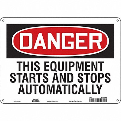 Safety Sign 10 inx14 in Aluminum