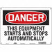 Safety Sign 10 in x 14 in Polyethylene