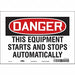 Safety Sign 7 inx10 in Vinyl