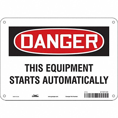 J6944 Safety Sign 7 in x 10 in Aluminum