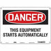 J6944 Safety Sign 10 inx14 in Polyethylene