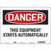 J6944 Safety Sign 10 inx14 in Vinyl