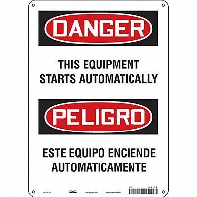 Safety Sign 14 inx10 in Polyethylene