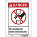 Safety Sign 10 in x 7 in Polyethylene