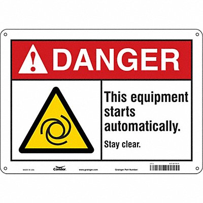 Safety Sign 10 inx14 in Aluminum