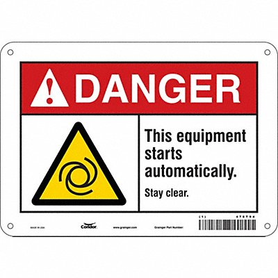 Safety Sign 7 in x 10 in Polyethylene