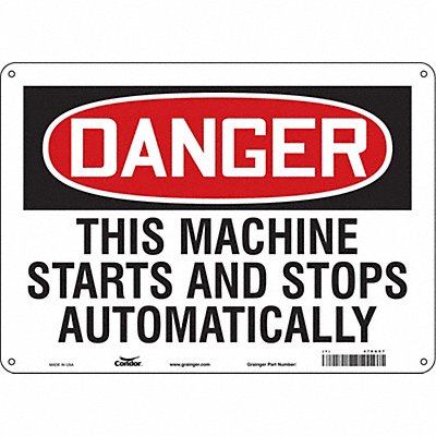Safety Sign 10 in x 14 in Aluminum