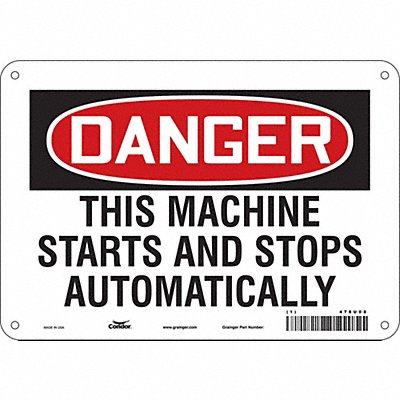Safety Sign 7 in x 10 in Polyethylene