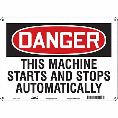 Safety Sign 10 inx14 in Polyethylene