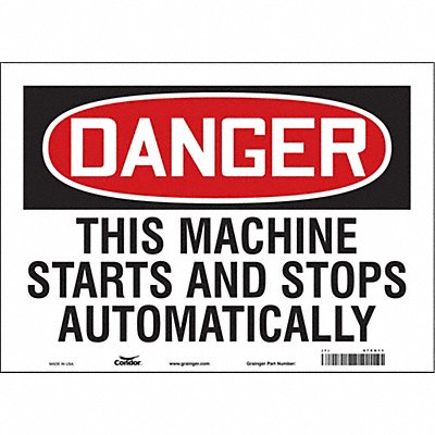Safety Sign 10 in x 14 in Vinyl