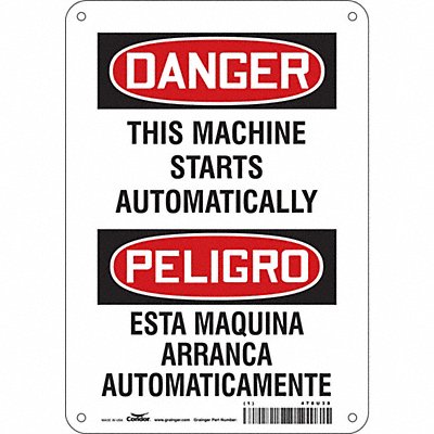 Safety Sign 14 in x 10 in Aluminum
