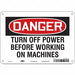 Safety Sign 7 in x 10 in Polyethylene