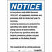 Safety Sign 14 in x 10 in Vinyl