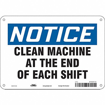 Safety Sign 7 in x 10 in Aluminum