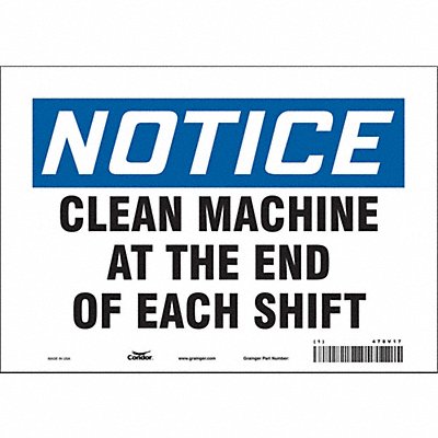 Safety Sign 7 in x 10 in Vinyl