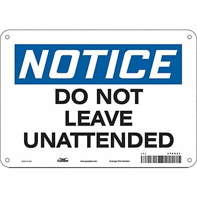 Safety Sign 7 inx10 in Polyethylene