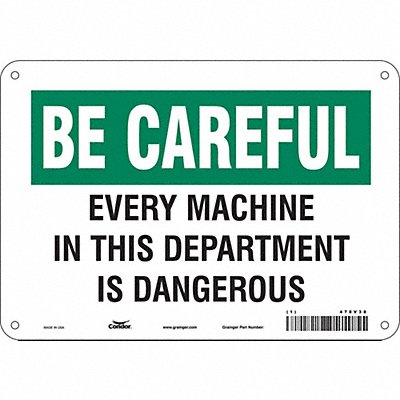 Safety Sign 7 in x 10 in Aluminum