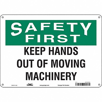 Safety Sign 10 in x 14 in Aluminum