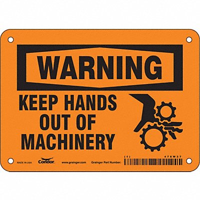 Safety Sign 5 inx7 in Polyethylene