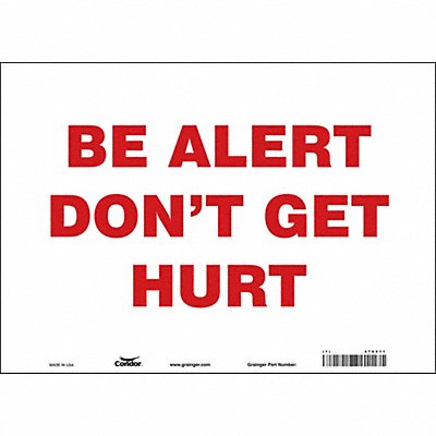 Safety Sign 10 in x 14 in Vinyl