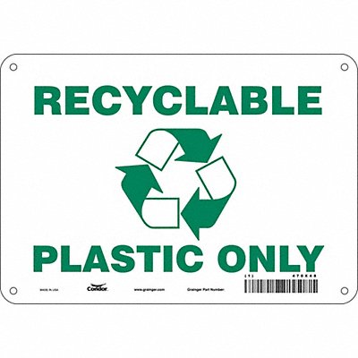 Safety Sign 7 in x 10 in Polyethylene