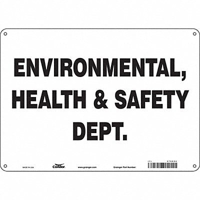 Safety Sign 10 in x 14 in Polyethylene