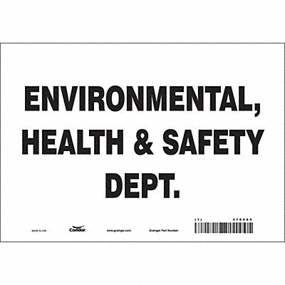 Safety Sign 7 in x 10 in Vinyl
