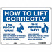 J9969 Safety Sign 10 inx14 in Polyethylene