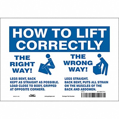 J9969 Safety Sign 7 inx10 in Vinyl
