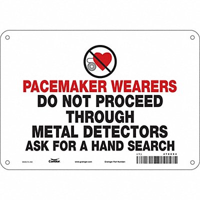 Safety Sign 7 in x 10 in Polyethylene