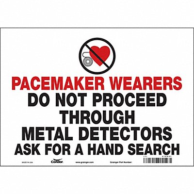 Safety Sign 10 in x 14 in Vinyl