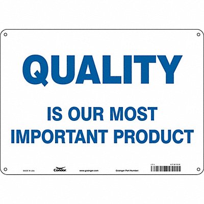Safety Sign 10 in x 14 in Polyethylene