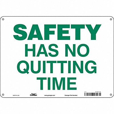 Safety Sign 10 in x 14 in Polyethylene