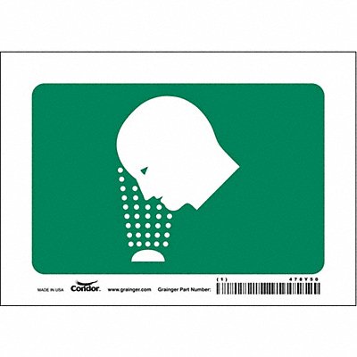 Safety Sign 5 in x 7 in Vinyl