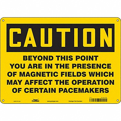 Safety Sign 10 in x 14 in Polyethylene