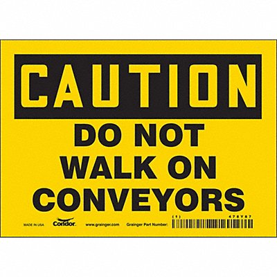 Safety Sign 5 in x 7 in Vinyl
