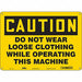 Safety Sign 10 in x 14 in Polyethylene