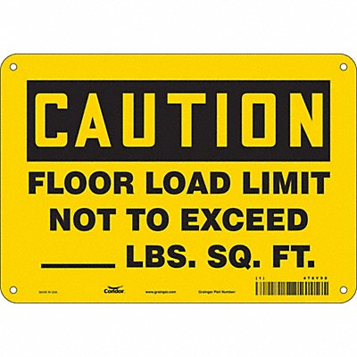 Safety Sign 7 in x 10 in Aluminum