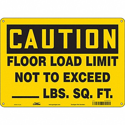 Safety Sign 10 in x 14 in Polyethylene