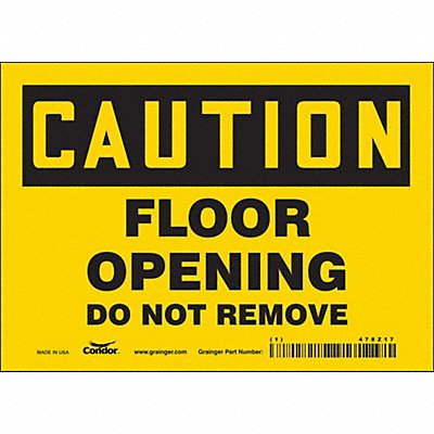 Safety Sign 5 in x 7 in Vinyl