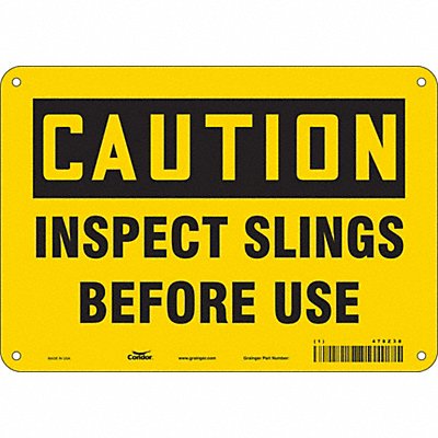 Safety Sign 7 inx10 in Polyethylene