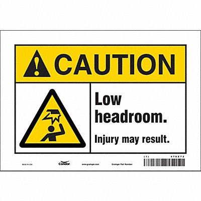 Safety Sign 7 in x 10 in Vinyl
