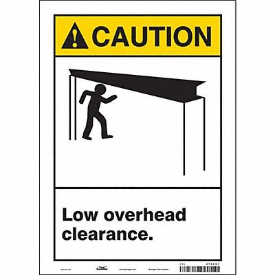 Safety Sign 14 in x 10 in Vinyl
