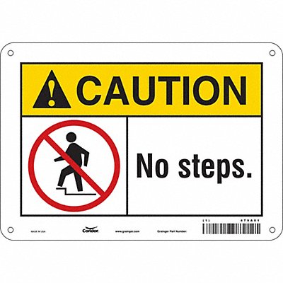 Safety Sign 7 in x 10 in Aluminum