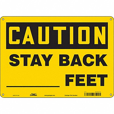 Safety Sign 10 inx14 in Aluminum