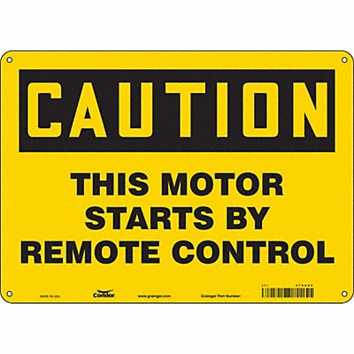 Safety Sign 10 in x 14 in Polyethylene